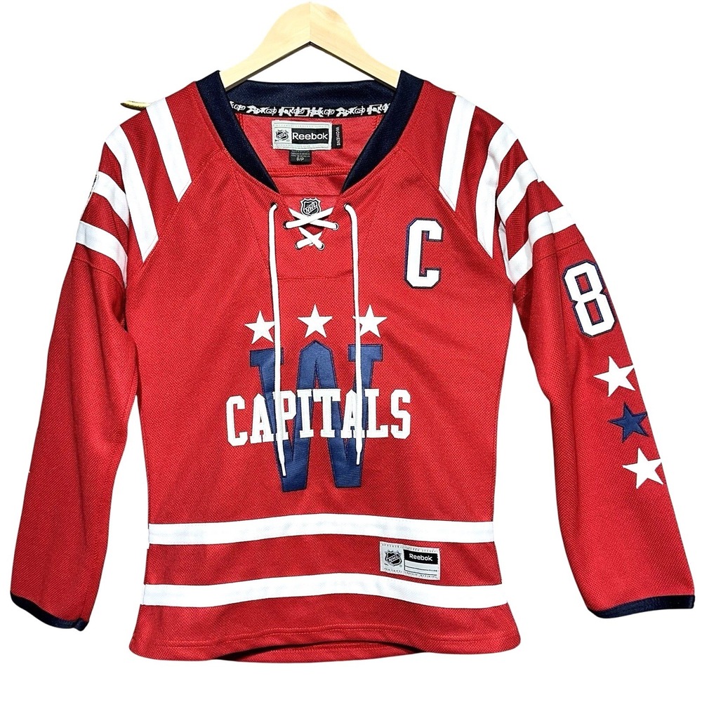 Reebok Washington Capitals Jersey Womens S Red‎ Excellent Ovechkin Winter 2015